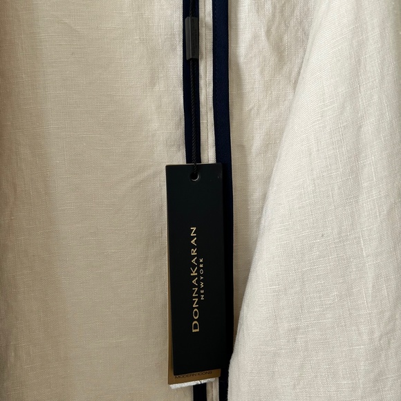 Donna Karan 100% Linen Beige Open Jacket - Picture 14 of 14